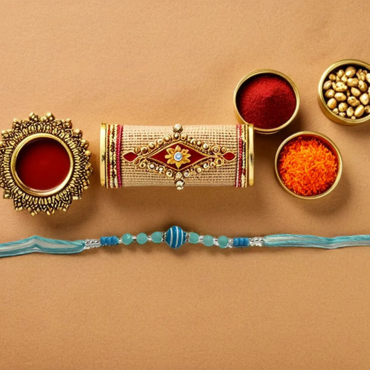 Aqua Beads Rakhi