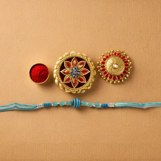 Aqua Beads Rakhi