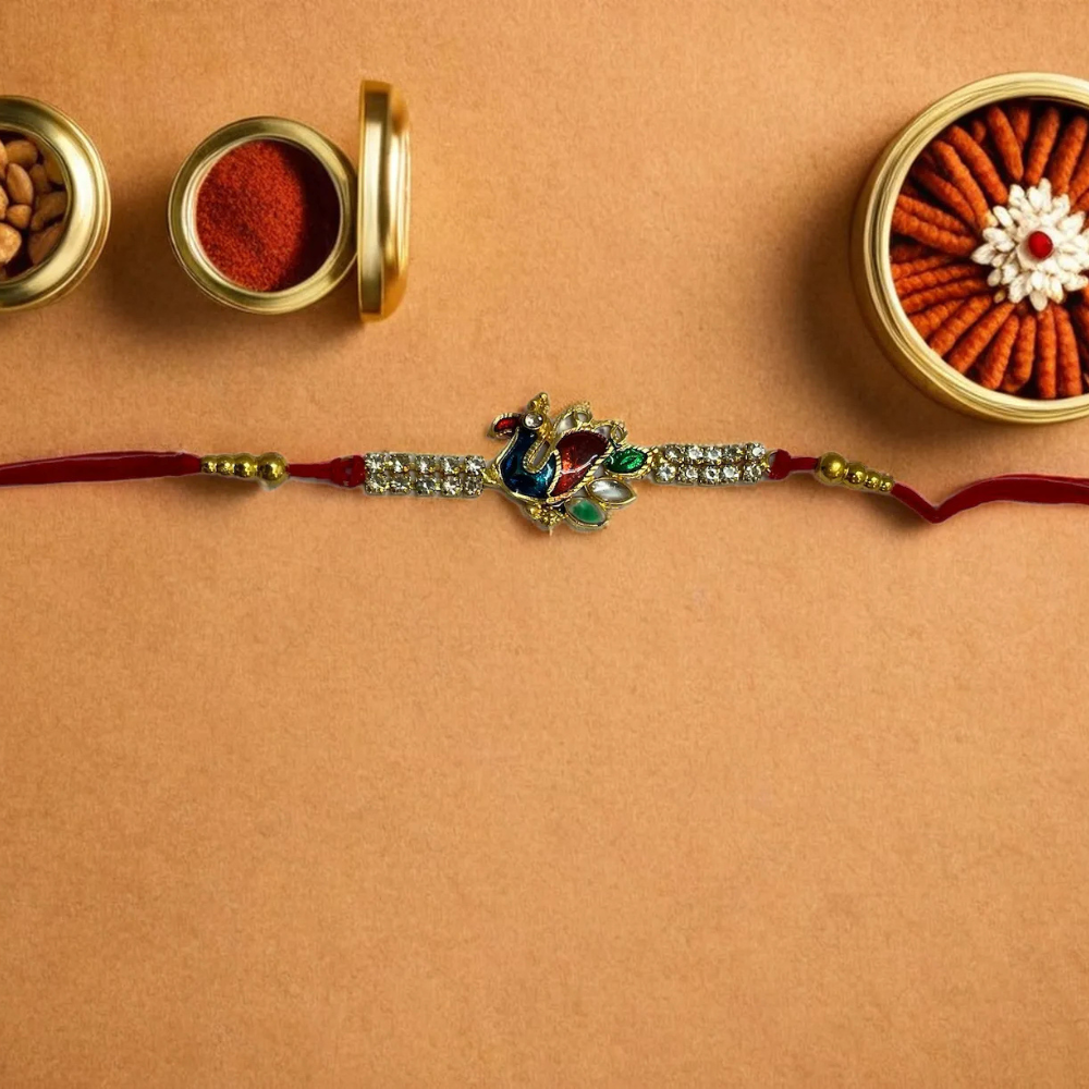 Peacock Jewel Rakhi
